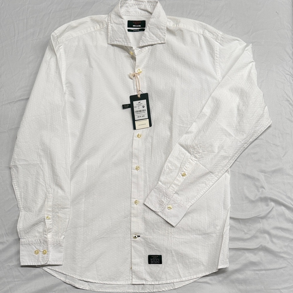 Elegant White Dress Shirt for Men